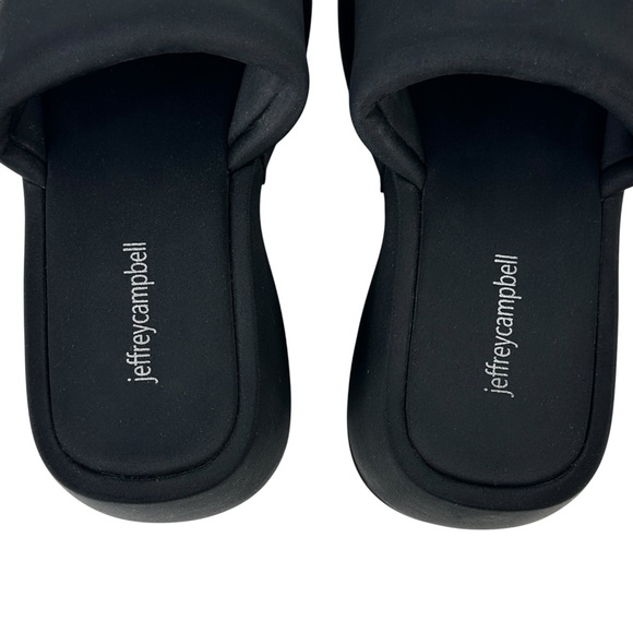 Jeffrey Campbell Txt Me Black Neoprene Platform Slide Sandals Slides sz 8.5 - Picture 5 of 10